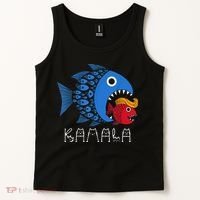 Kamala Over Trump Blue Wave Big Fish Eats Small Fish Tank Top thumb 2