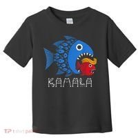 Kamala Over Trump Blue Wave Big Fish Eats Small Fish Toddler T-Shirt thumb 0