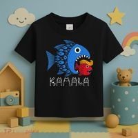 Kamala Over Trump Blue Wave Big Fish Eats Small Fish Toddler T-Shirt thumb 3