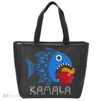 Kamala Over Trump Blue Wave Big Fish Eats Small Fish Tote Bag thumb 0