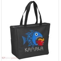 Kamala Over Trump Blue Wave Big Fish Eats Small Fish Tote Bag thumb 2