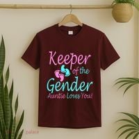 Keeper Of The Gender Auntie Love You T-Shirt thumb 2