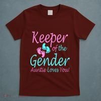 Keeper Of The Gender Auntie Love You T-Shirt thumb 5