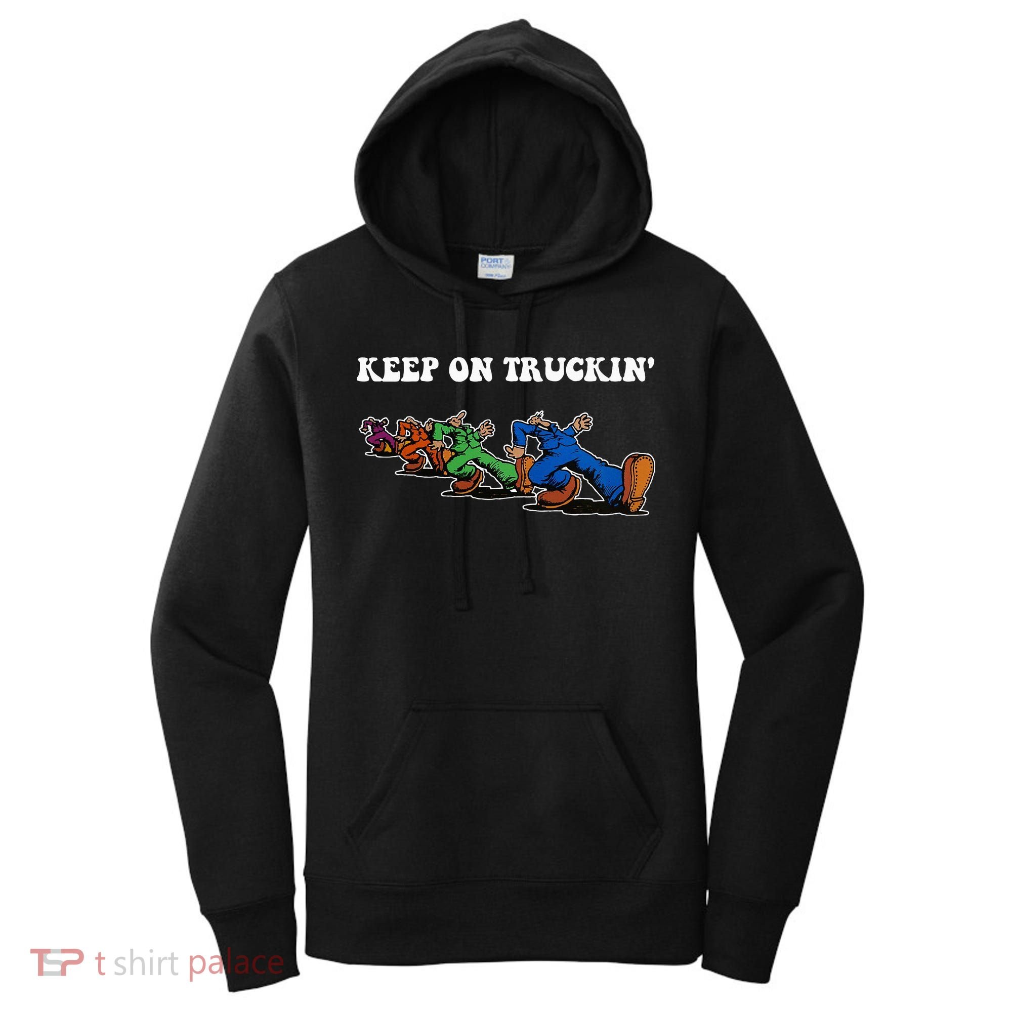 Keep On Truckin Distressed Arts Cars Truck Drivers Women's Hoodie