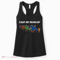 Keep On Truckin Distressed Arts Cars Truck Drivers Women's Tank Top thumb 0