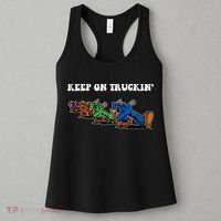 Keep On Truckin Distressed Arts Cars Truck Drivers Women's Tank Top thumb 3