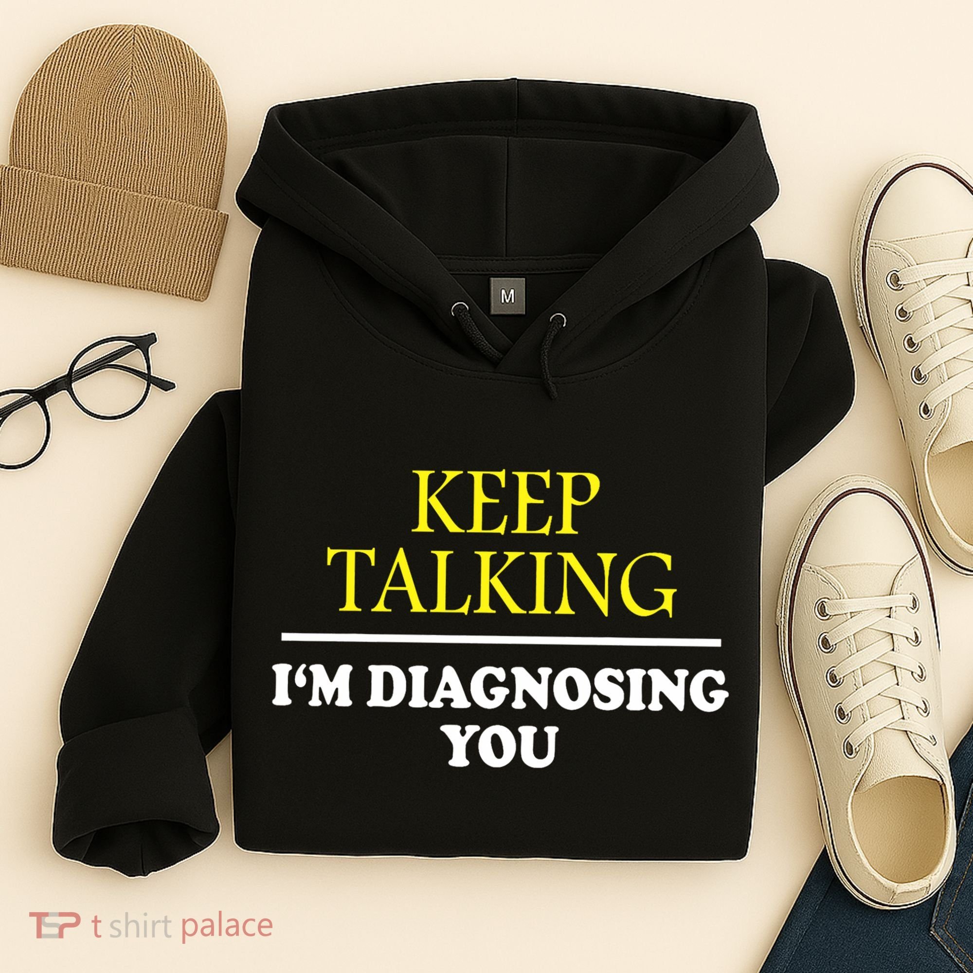 Keep On Talking Psychology Diagnose Graphic Hoodie