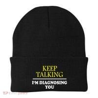 Keep On Talking Psychology Diagnose Graphic Beanie thumb 0