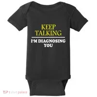 Keep On Talking Psychology Diagnose Graphic Baby Bodysuit thumb 0