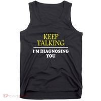 Keep On Talking Psychology Diagnose Graphic Tank Top thumb 0