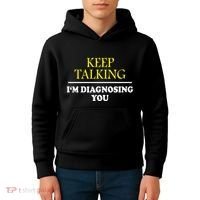 Keep On Talking Psychology Diagnose Graphic Kids Hoodie thumb 4