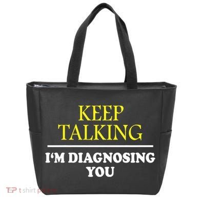 Keep On Talking Psychology Diagnose Graphic Tote Bag