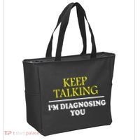 Keep On Talking Psychology Diagnose Graphic Tote Bag thumb 2