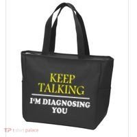 Keep On Talking Psychology Diagnose Graphic Tote Bag thumb 3