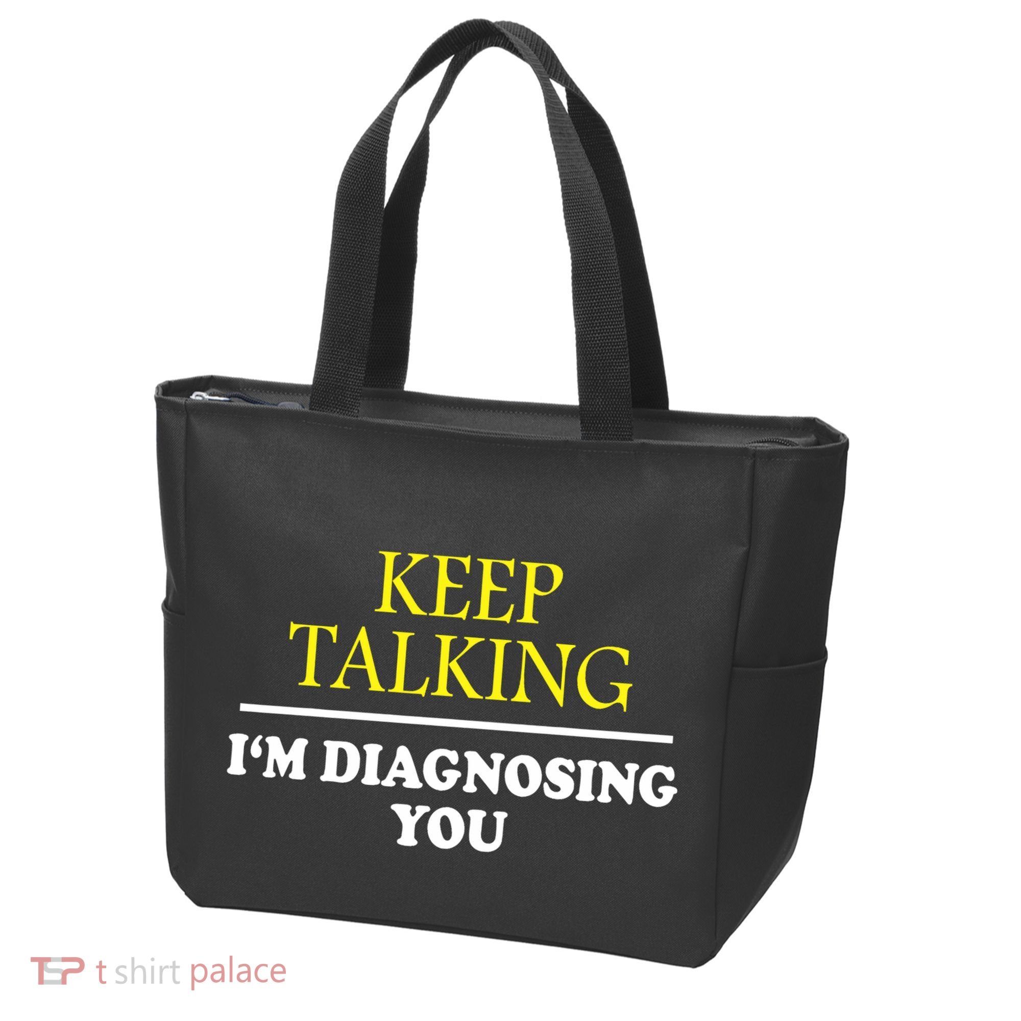 Keep On Talking Psychology Diagnose Graphic Tote Bag