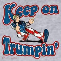 Keep On Trumpin Trump For President 2024 Usa Flag Women's Racerback Cropped Tank thumb 2