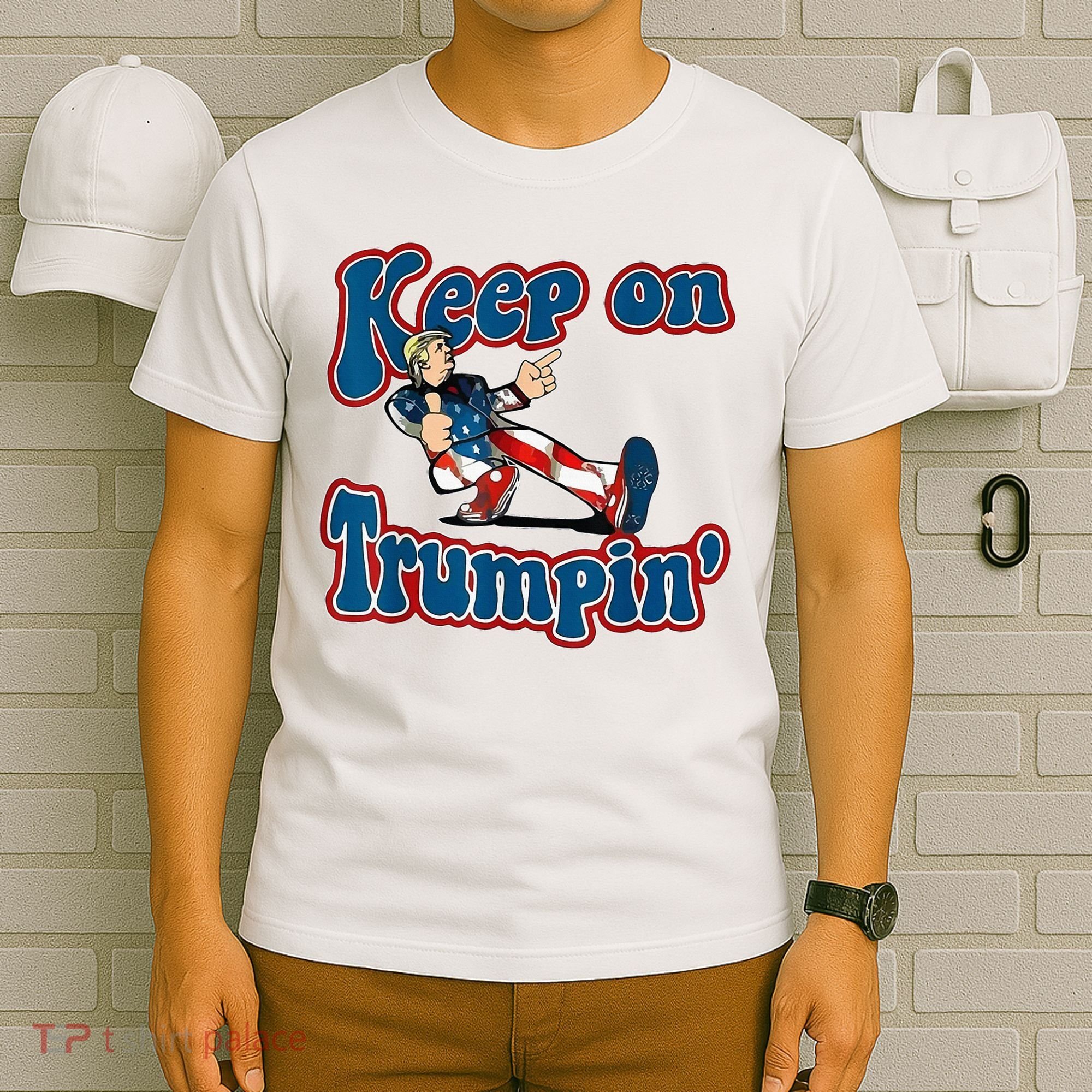 Keep On Trumpin Trump For President 2024 Usa Flag T-Shirt