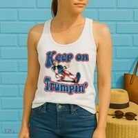 Keep On Trumpin Trump For President 2024 Usa Flag Women's Tank Top thumb 2