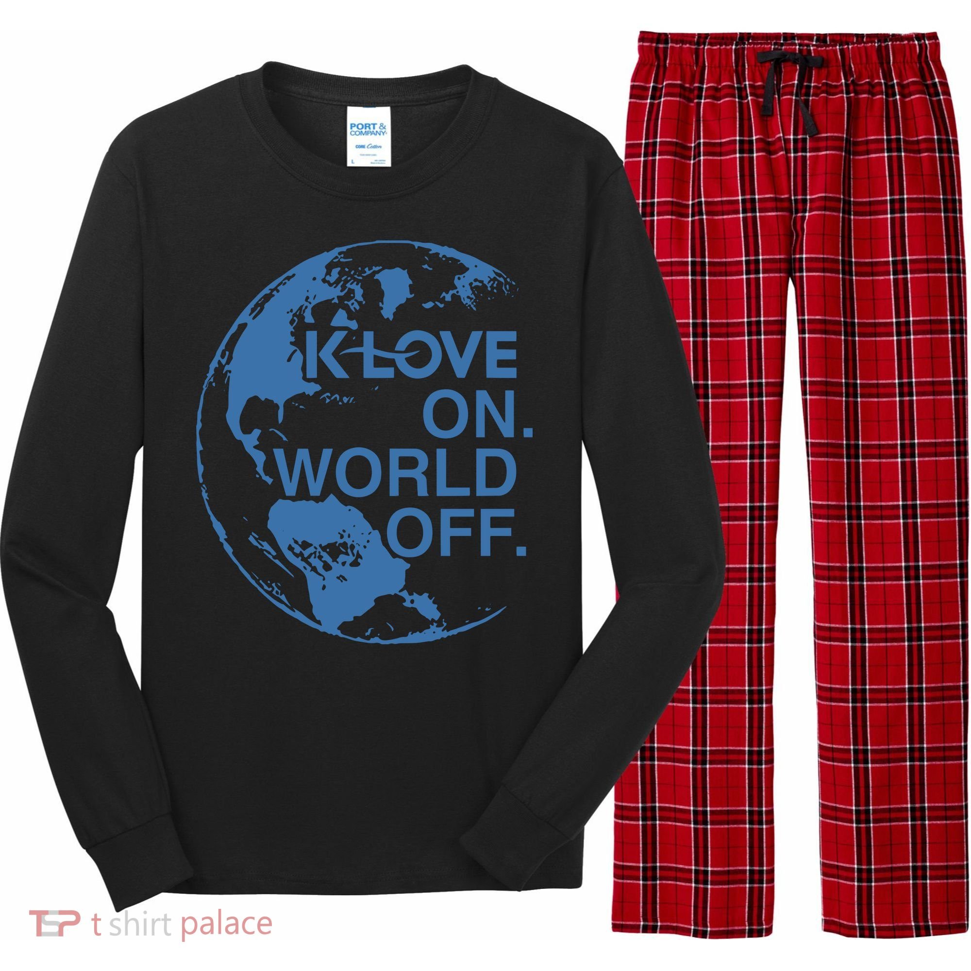 Klove On World Off Long Sleeve Pajama Set