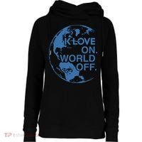 Klove On World Off Womens Funnel Neck Pullover Hood thumb 0