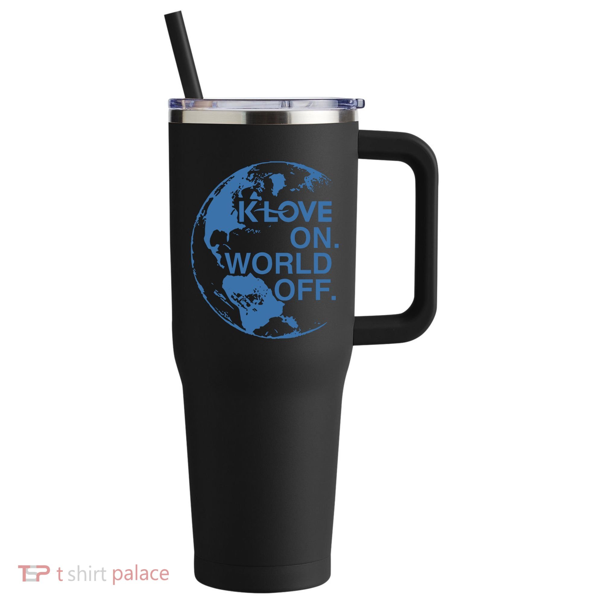 Klove On World Off 40oz Vacuum Insulated Stainless Steel Travel Tumbler