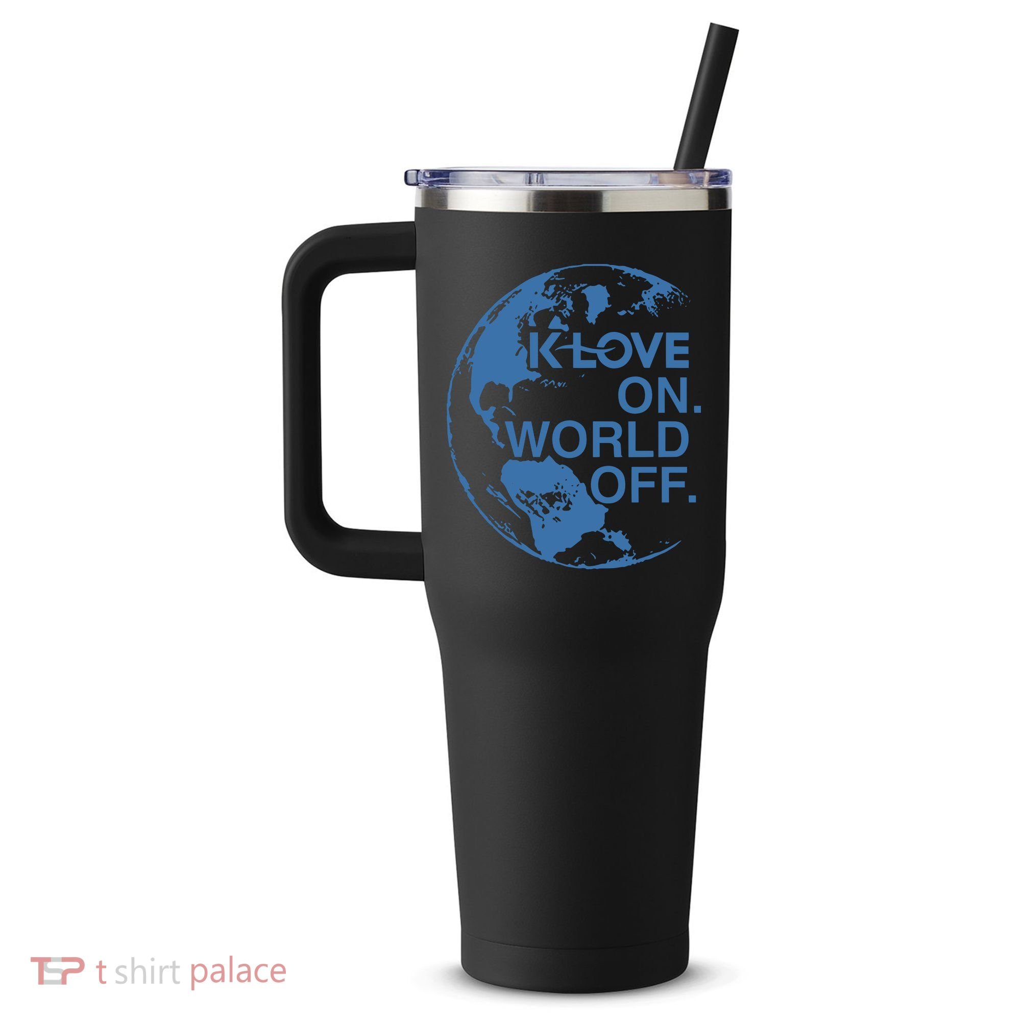 Klove On World Off 40oz Vacuum Insulated Stainless Steel Travel Tumbler
