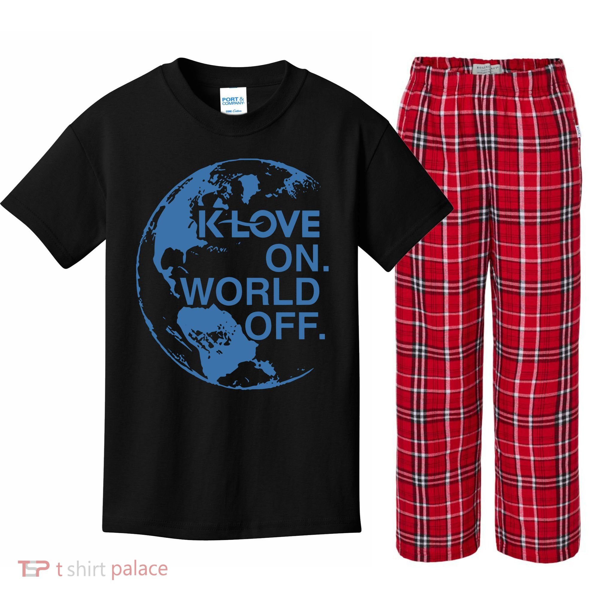 Klove On World Off Kids Plaid Pajama Set