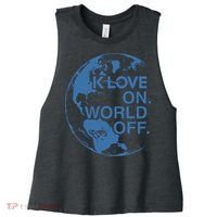 Klove On World Off Women's Racerback Cropped Tank thumb 0