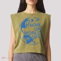 Klove On World Off Garment-Dyed Women's Muscle Tee thumb 2