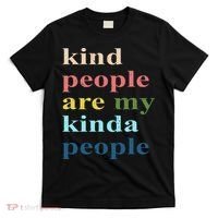 Kind People Are My Kinda People Retro Colorful T-Shirt thumb 0