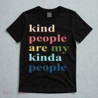 Kind People Are My Kinda People Retro Colorful T-Shirt thumb 5