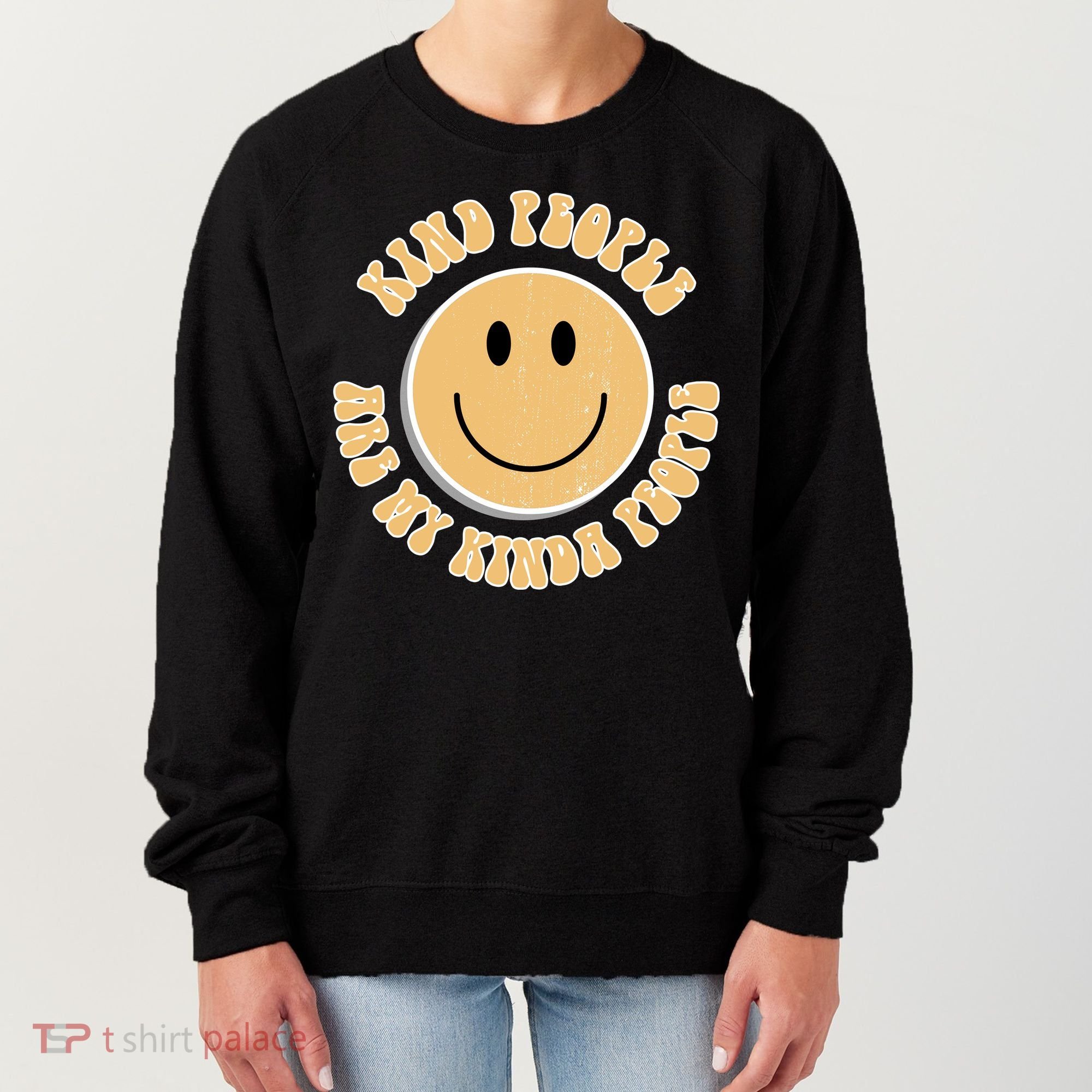 Kind People Are My Kinda People Retro Smiley Women's Sweatshirt