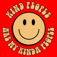 Kind People Are My Kinda People Retro Smiley Santa Hat thumb 1