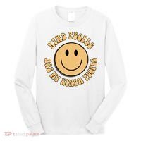Kind People Are My Kinda People Retro Smiley Long Sleeve Shirt thumb 0