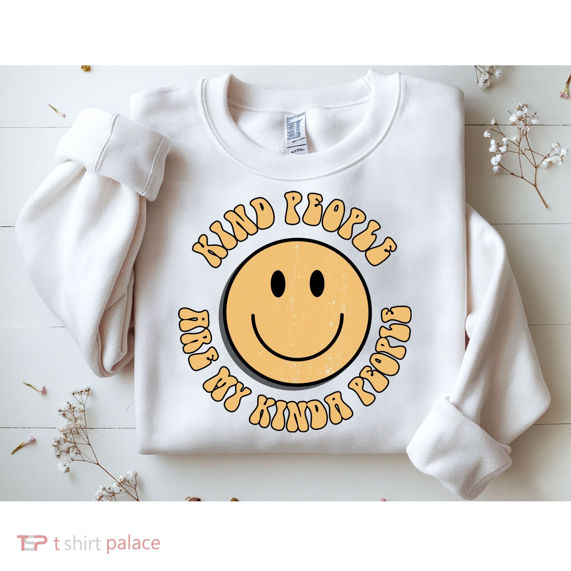 Kind People Are My Kinda People Retro Smiley Sweatshirt