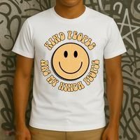 Kind People Are My Kinda People Retro Smiley T-Shirt thumb 3