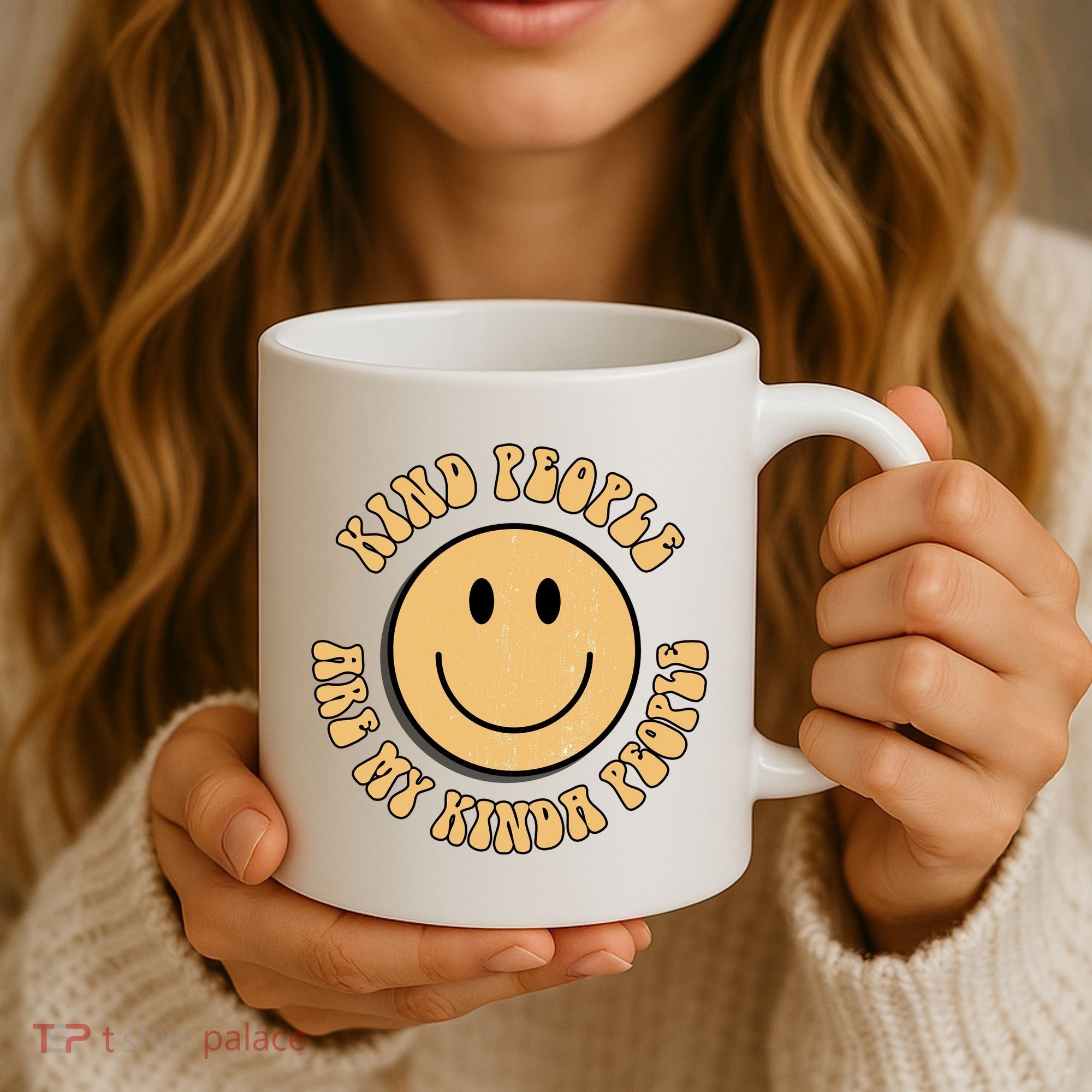 Kind People Are My Kinda People Retro Smiley Coffee Mug