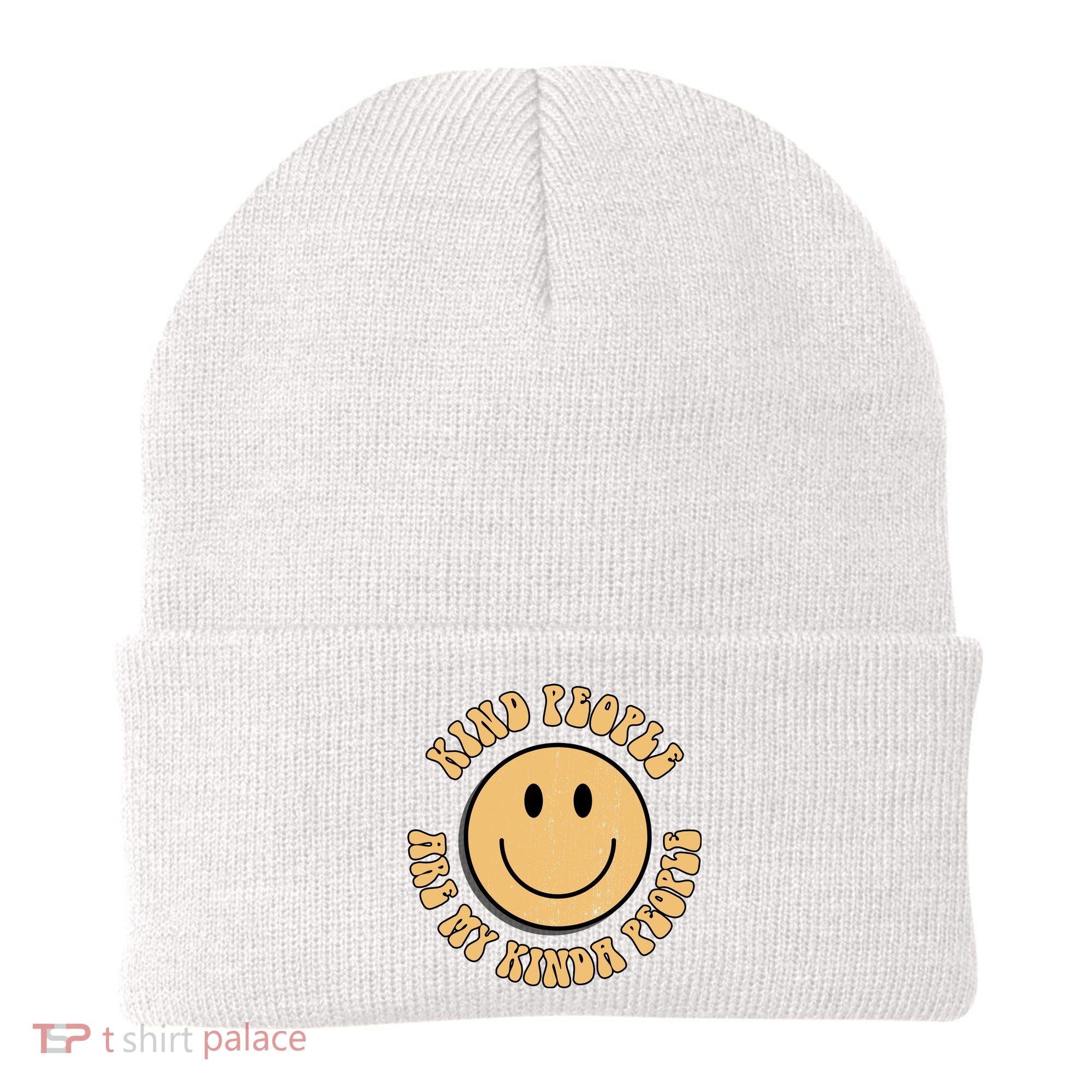 Kind People Are My Kinda People Retro Smiley Beanie