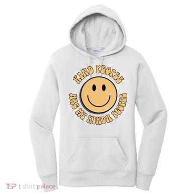 Kind People Are My Kinda People Retro Smiley Women's Hoodie