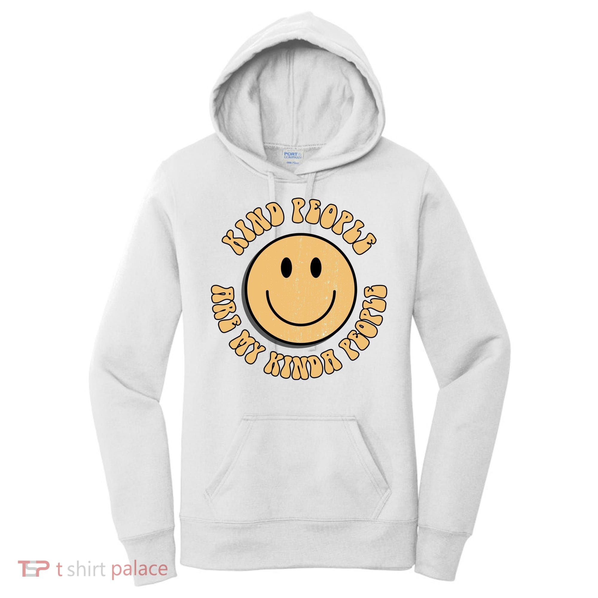 Kind People Are My Kinda People Retro Smiley Women's Hoodie