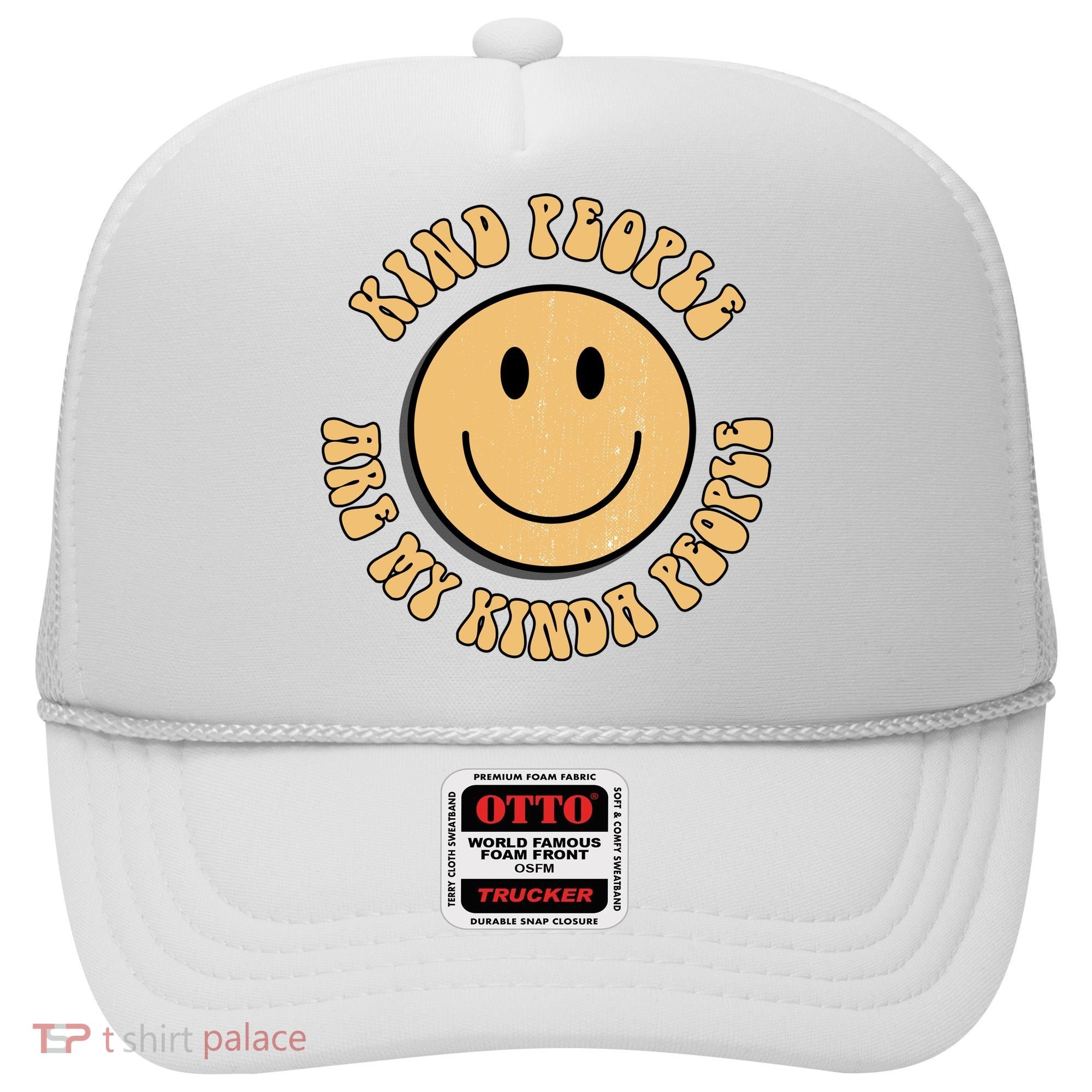 Kind People Are My Kinda People Retro Smiley Hat