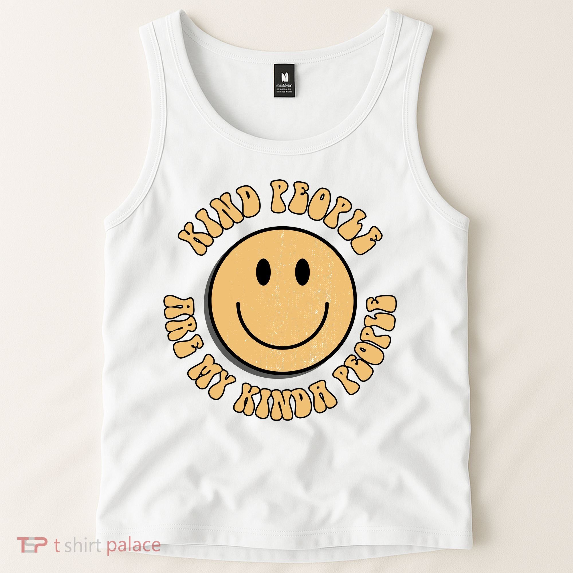 Kind People Are My Kinda People Retro Smiley Tank Top