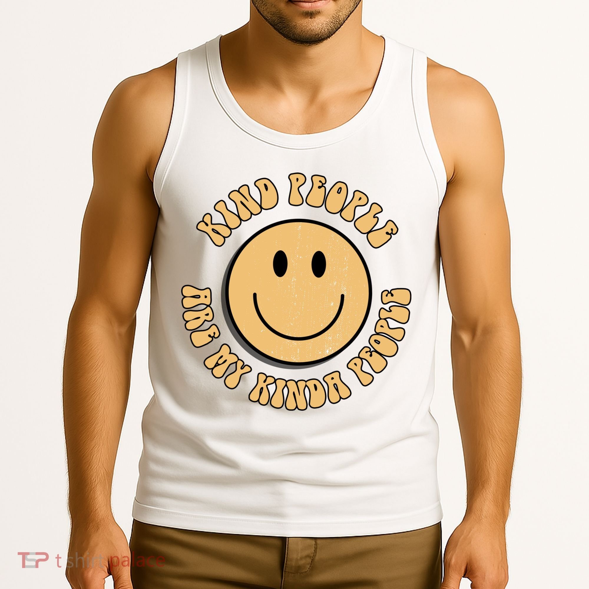Kind People Are My Kinda People Retro Smiley Tank Top