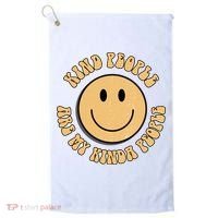 Kind People Are My Kinda People Retro Smiley Golf Towel thumb 0