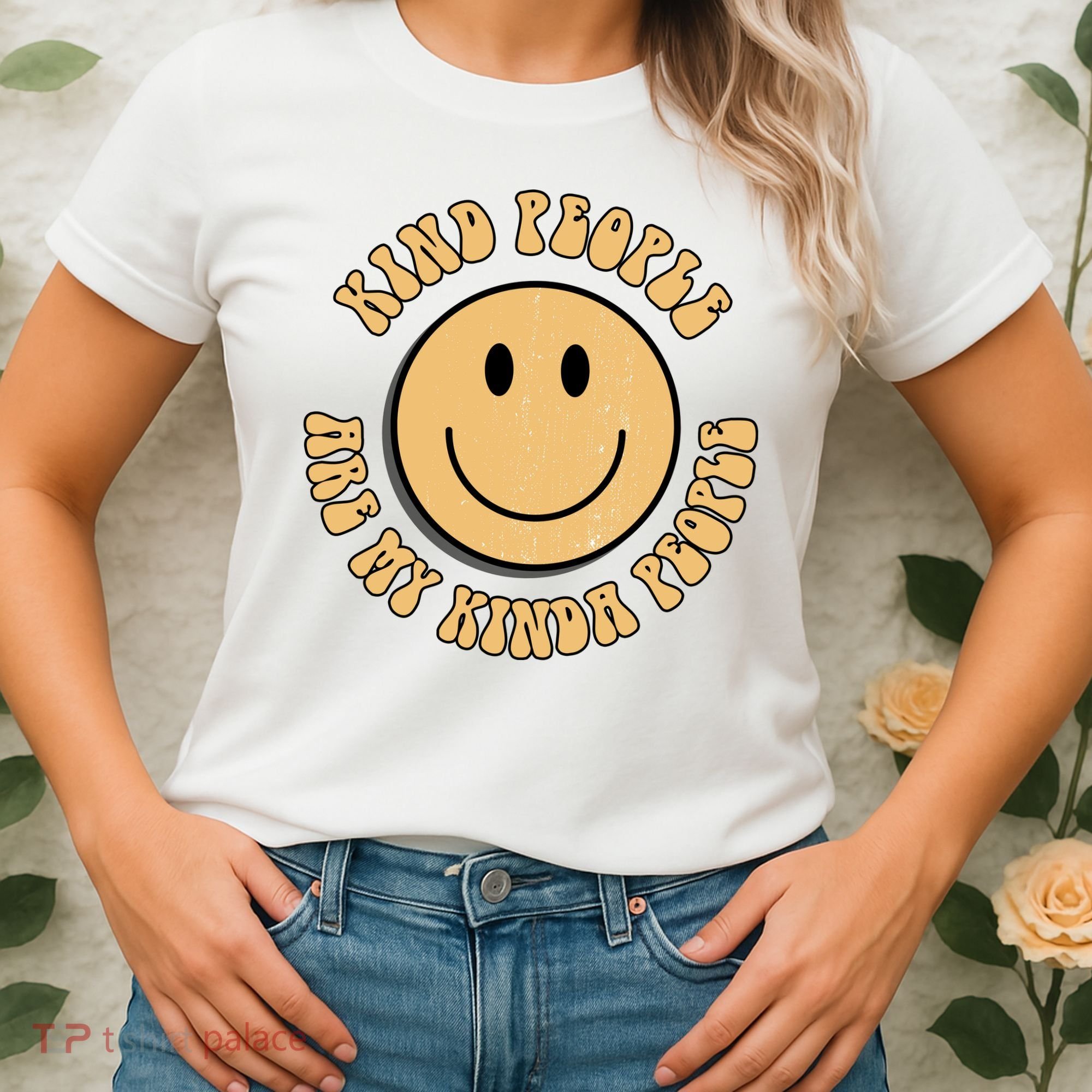 Kind People Are My Kinda People Retro Smiley Women's T-Shirt