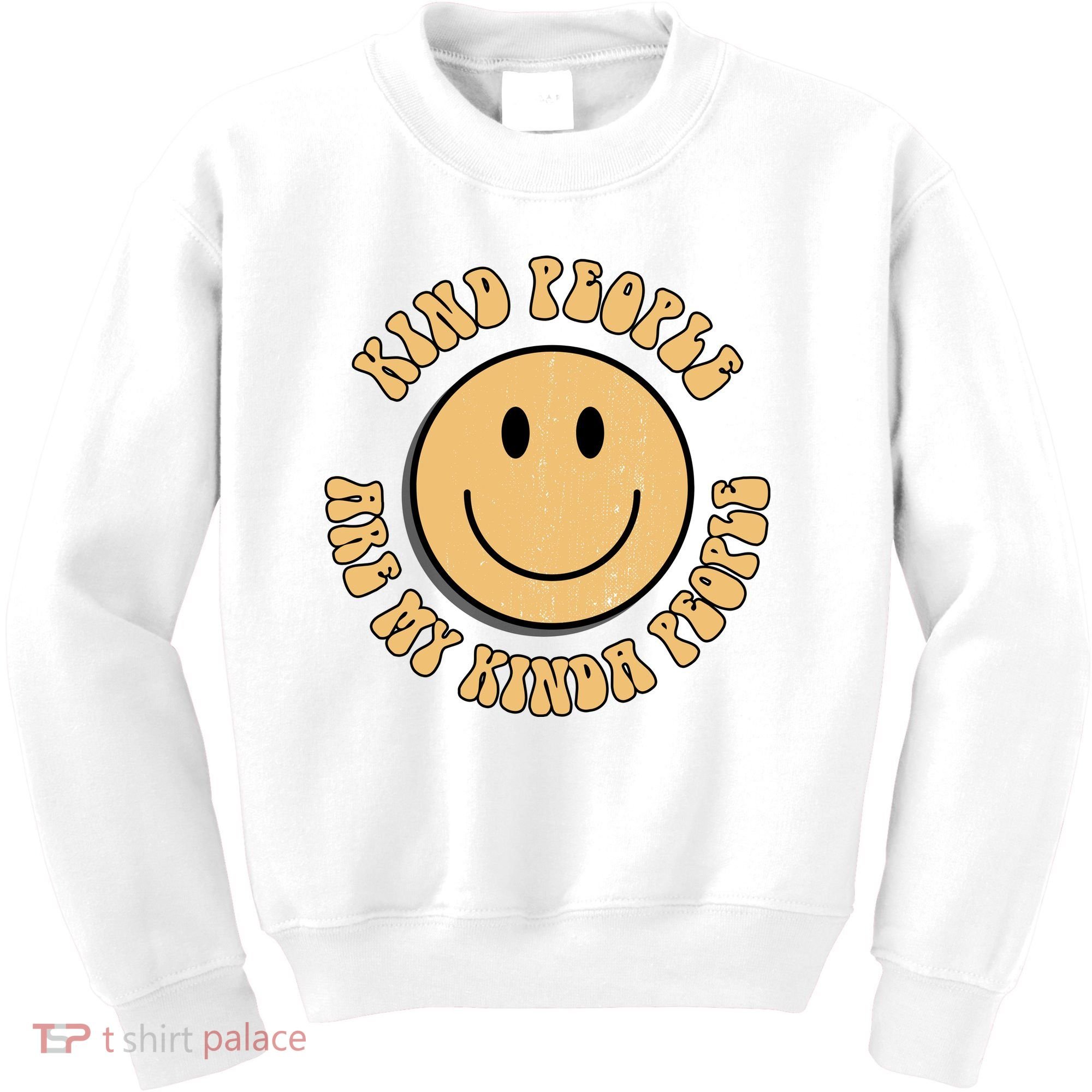 Kind People Are My Kinda People Retro Smiley Kids Sweatshirt