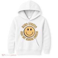 Kind People Are My Kinda People Retro Smiley Kids Hoodie thumb 0