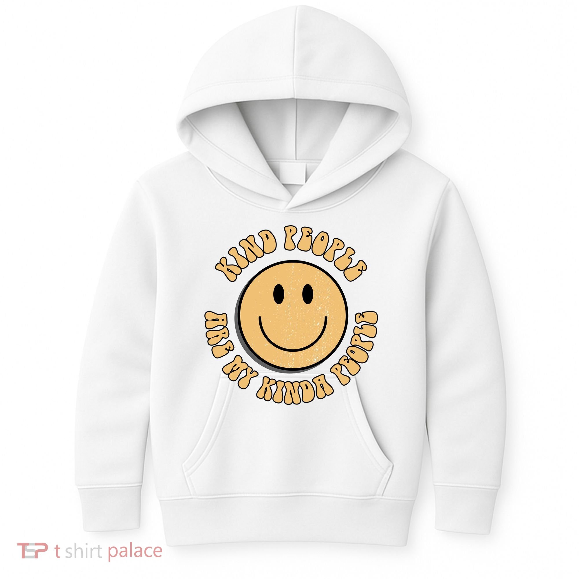 Kind People Are My Kinda People Retro Smiley Kids Hoodie
