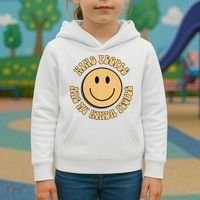 Kind People Are My Kinda People Retro Smiley Kids Hoodie thumb 3