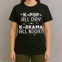 K Pop All Day K Drama All Night Kdrama Kpop K Pop Korean T-Shirt thumb 4